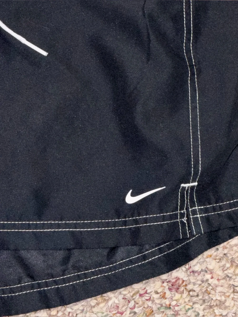 Nike women's size XL Black Shorts with White Drawstring